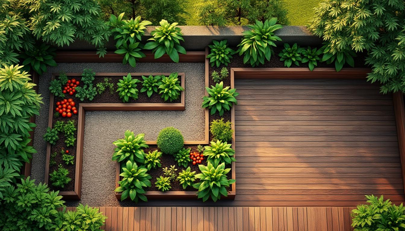 Aménagement jardin en L : idées astucieuses pour optimiser l’espace 2 découvrez des idées astucieuses pour aménager un jardin en l et optimiser chaque mètre carré de votre espace extérieur avec style et fonctionnalité.