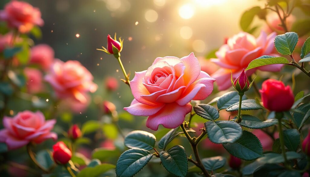 plongez dans l'univers du jardinage enchanté et laissez-vous émerveiller par la beauté vibrante des rosiers, lorsque leurs fruits colorés apportent une touche magique à votre jardin.