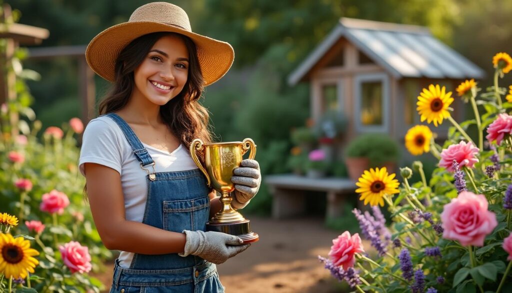découvrez comment olivia da silva a remporté le concours de jardinage à domicile 2025 grâce à son talent et sa passion pour les plantes.
