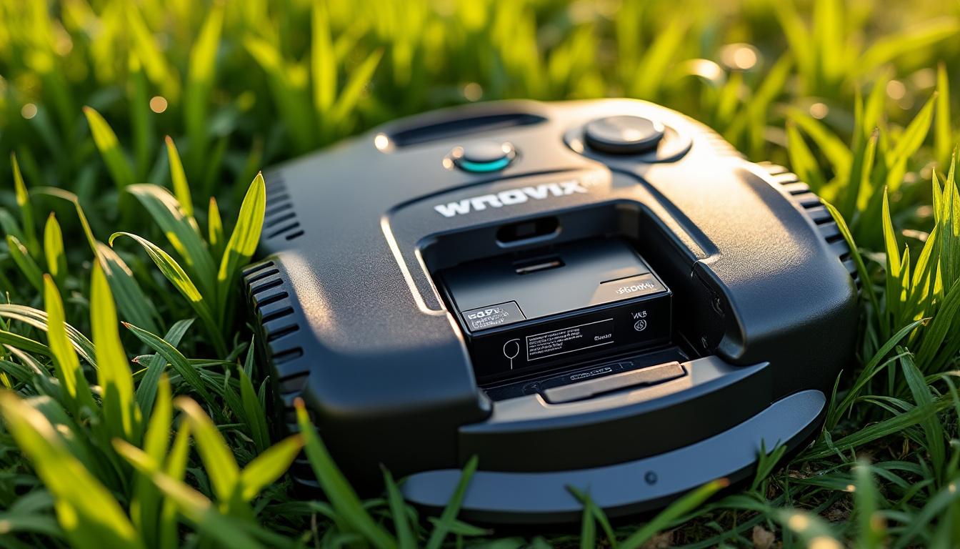 achetez la batterie landroid wr105si 2500mah wa3230, compatible avec les outils de jardinage worx wr100si, disponible chez orangeyu. profitez d'une puissance durable pour vos équipements de jardin.