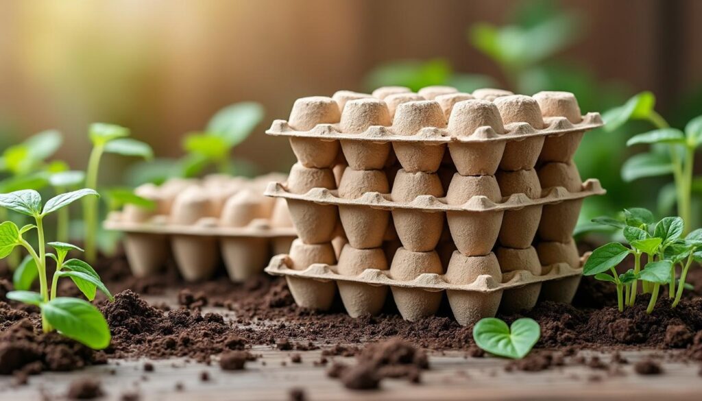 découvrez nos boîtes à œufs recyclables, idéales pour le jardinage. lot de 100 plateaux en carton biodégradables, empilables et conçus pour demi-douzaines, alliant écologie et praticité.