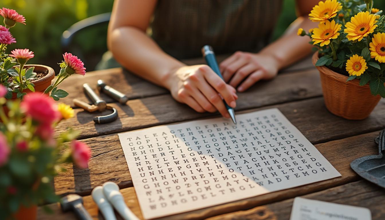découvrez des mots cachés captivants sur le thème du jardinage et enrichissez votre vocabulaire tout en vous amusant.