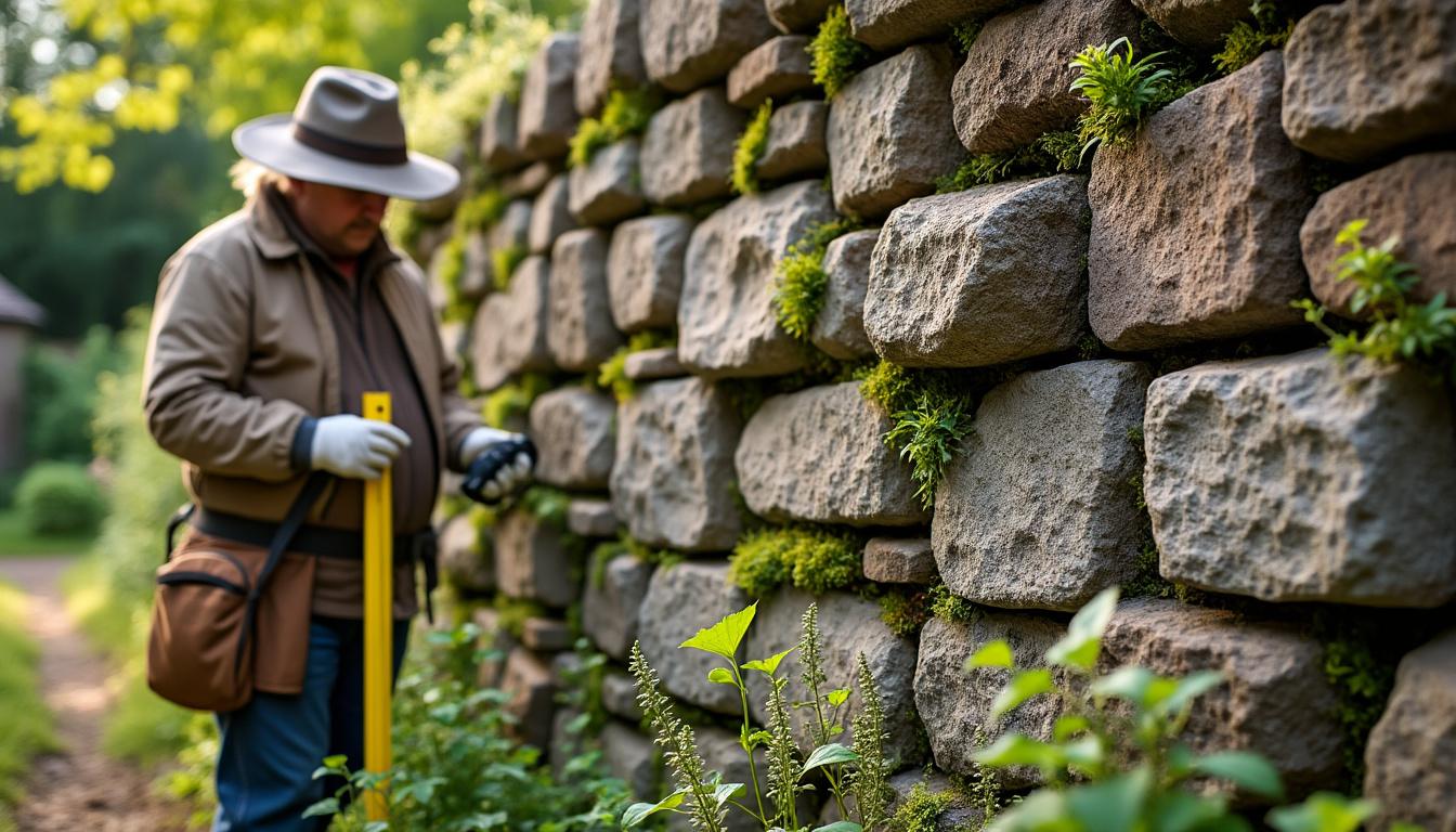 Consolider un mur en pierre qui penche : techniques et quand appeler un pro 2 découvrez les techniques efficaces pour consolider un mur en pierre qui penche et apprenez quand il est essentiel de faire appel à un professionnel pour garantir la sécurité et la durabilité de votre construction.