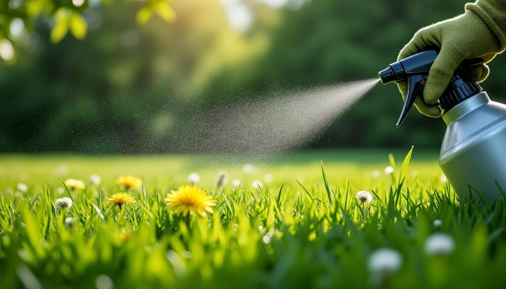 découvrez comment choisir le désherbant sélectif adapté à votre gazon et apprendre à l'appliquer correctement pour éliminer les mauvaises herbes sans abîmer votre pelouse.