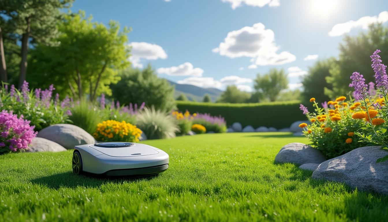 optez pour un robot tondeuse sans fil périphérique et profitez d'un jardin impeccable sans effort grâce à une tonte précise et autonome.