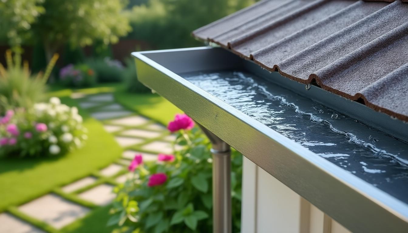 Kit récupération eau de pluie gouttière zinc : capturez chaque goutte pour économiser 2 optimisez la collecte d'eau de pluie avec notre kit récupération spécialement conçu pour gouttières en zinc. économisez de l'eau et protégez l'environnement en capturant chaque goutte.