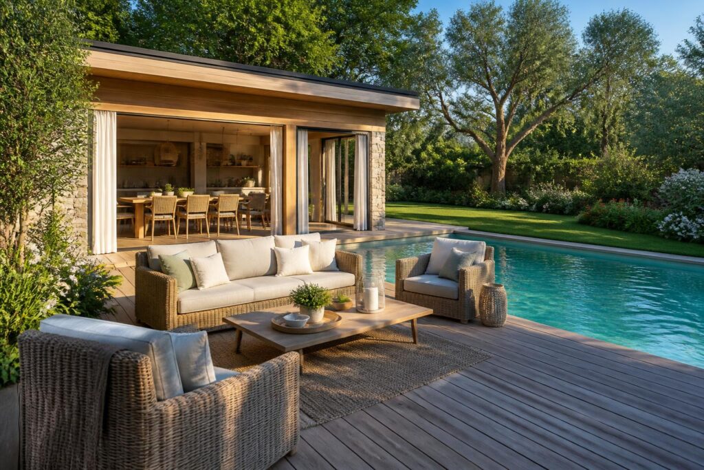 découvrez comment aménager votre pool house extérieur pour profiter pleinement de votre jardin cet été, alliant confort, style et fonctionnalité.