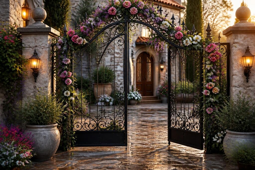 apportez charme et élégance à votre maison en décorant votre portail avec des idées créatives et faciles à réaliser pour une entrée accueillante et raffinée.