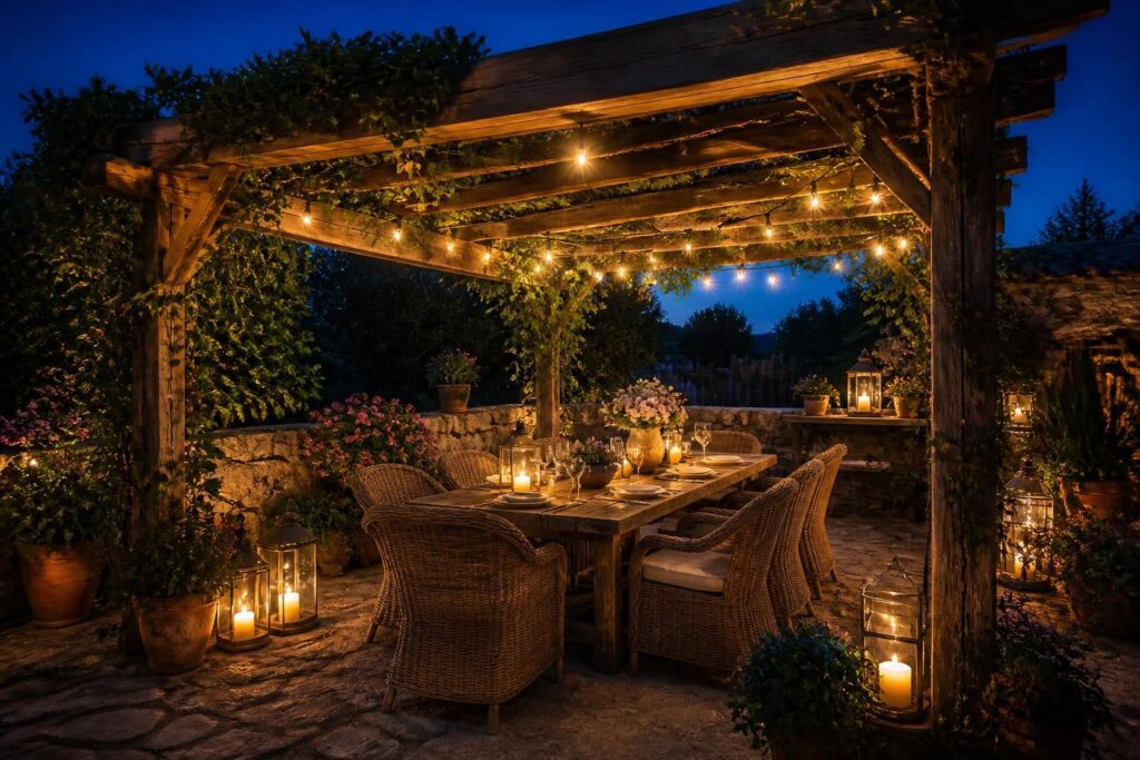 découvrez comment choisir la lumière parfaite pour votre pergola et transformez vos soirées en extérieur en moments magiques et chaleureux.