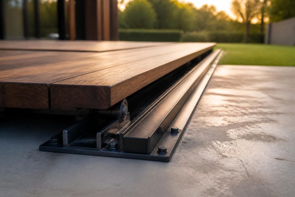 découvrez notre guide pratique pour l'installation facile et durable de rails pour terrasse mobile, et profitez d'une terrasse modulable et résistante toute l'année.