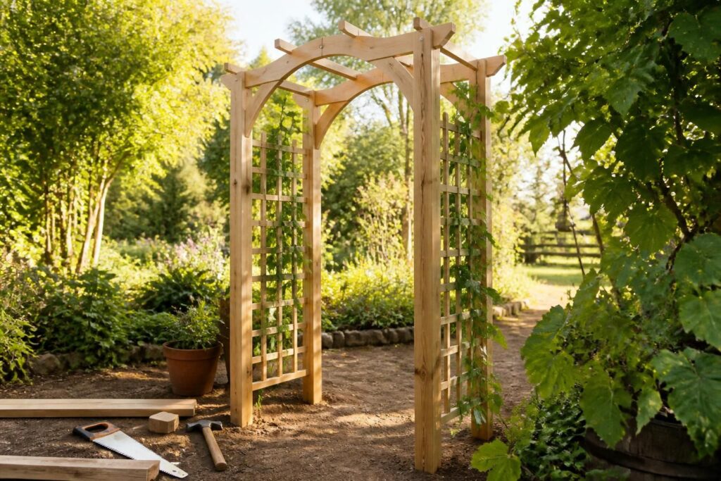 découvrez comment fabriquer une arche pour plante grimpante facilement en une après-midi grâce à notre guide détaillé étape par étape.