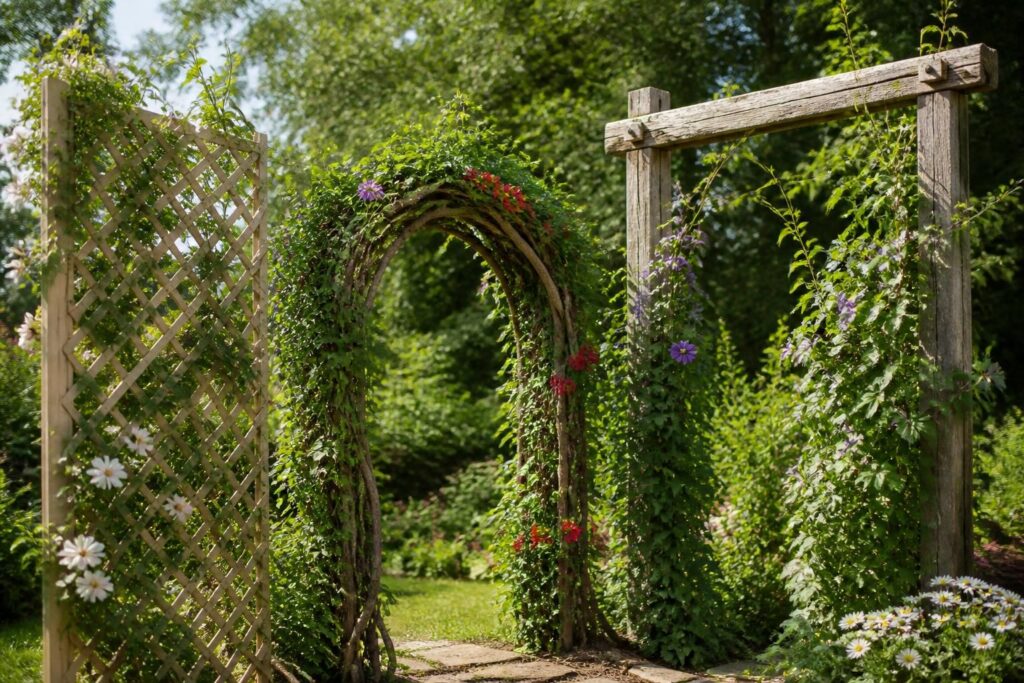 découvrez nos modèles de supports en bois pour plantes grimpantes et apprenez à les fabriquer facilement pour sublimer votre jardin.